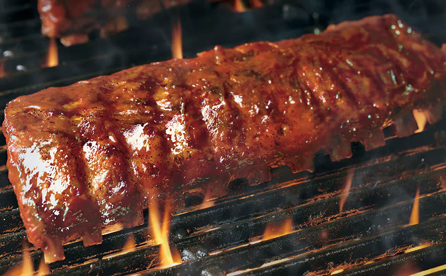 Baby Back Ribs fire-grilled BBQ glazed