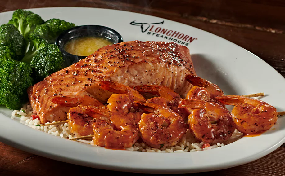 Salmon and Redrock Shrimp Combo LongHorn