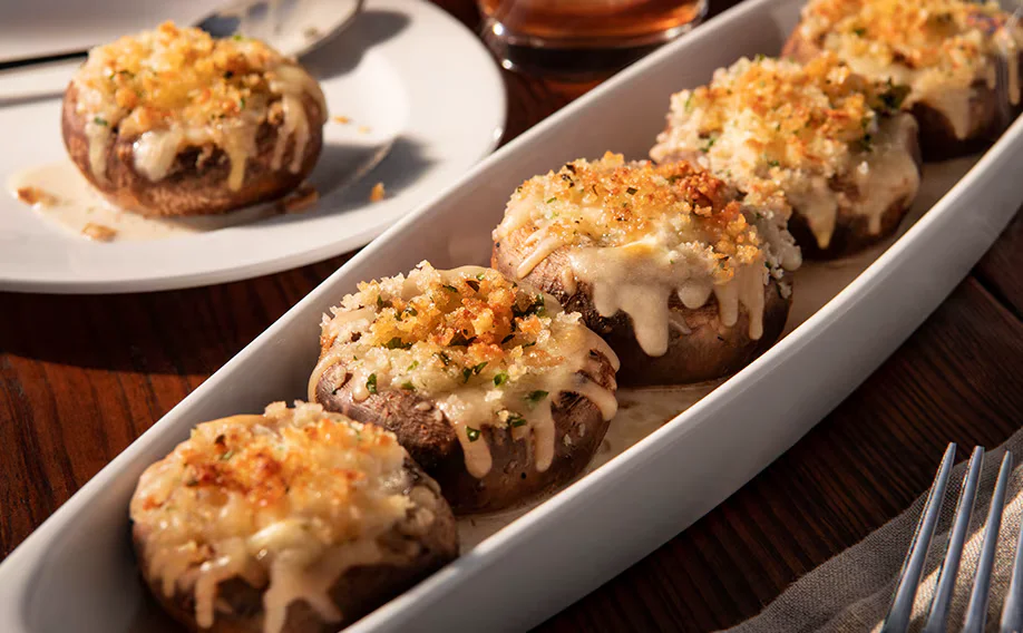 Grilled White Cheddar Stuffed Mushrooms LongHorn appetizer