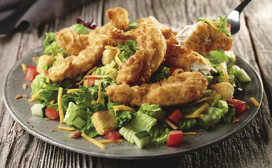 Farm Fresh Field Greens with Crispy Chicken Tenders LongHorn
