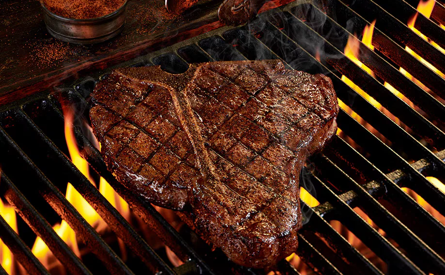 The LongHorn Porterhouse bone-in steak